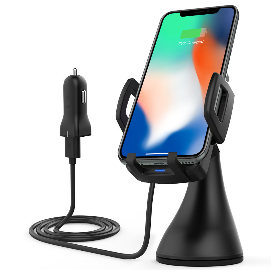 Compatible with iPhone 11/11 Pro/11 Pro Max/XS/XS Max/XR/X/8/8P HWeggo Wireless Car Charger Mount Galaxy S20/S20+/Note10/S10/S9 10W Qi Fast Automatic Clamping Air Vent Wireless Charger Phone Holder 
